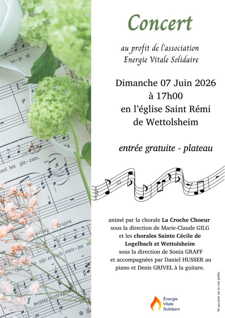 Affiche du concert du 7 juin 2026 à Wettolsheim